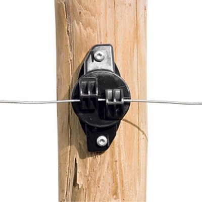 Isolador W Preto para Arame - 25 uni.